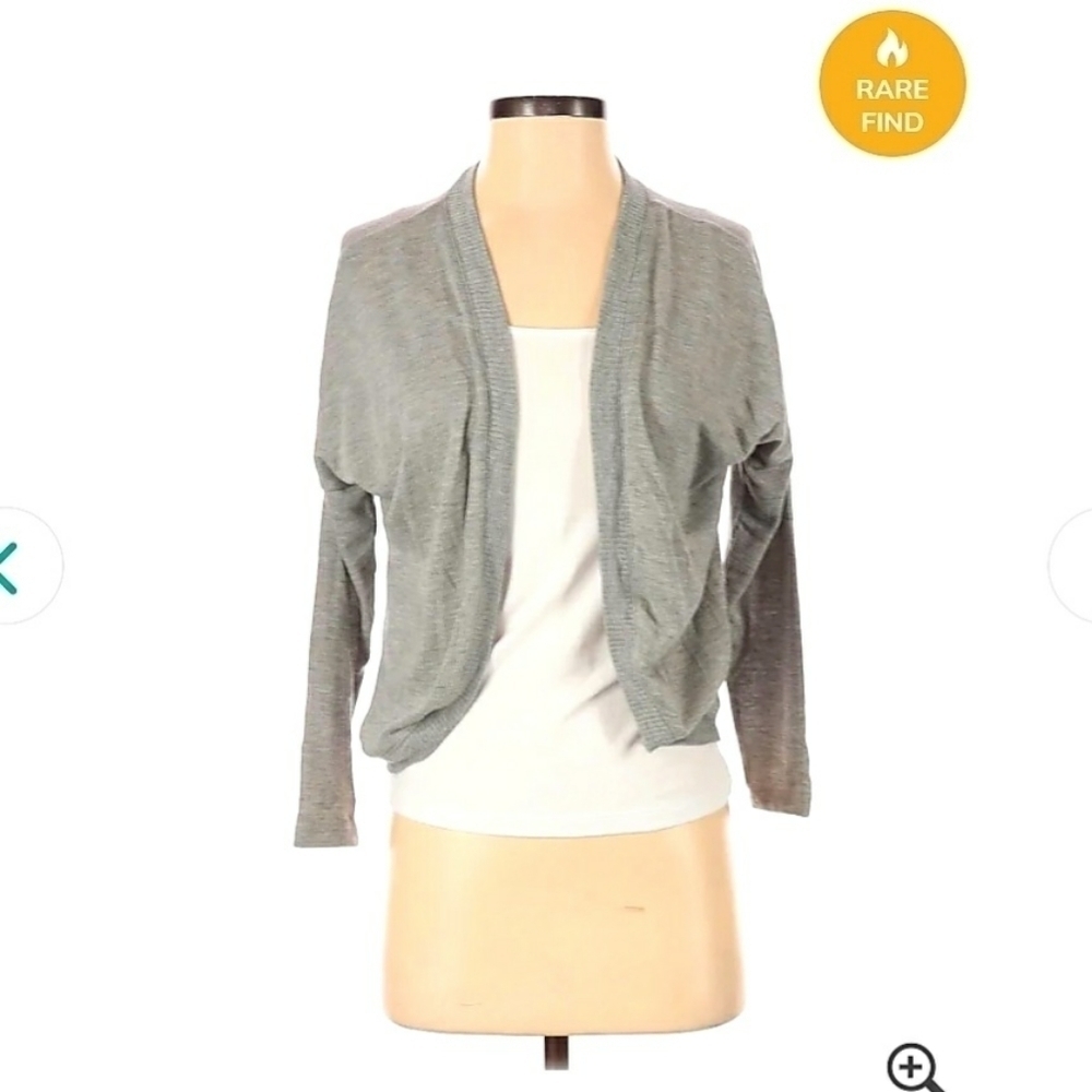 👚 Belle Du Jour Open Cropped Cardigan XS Gray Work